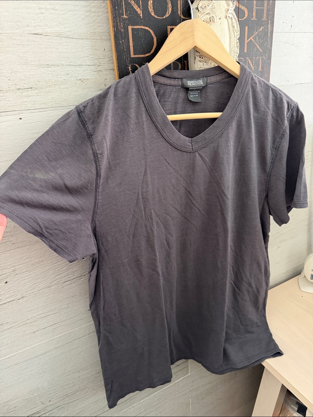 Kenneth Cole Reaction Charcoal Crewneck Short Sleeve Tee